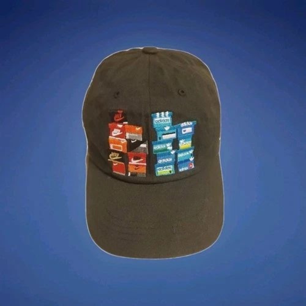 CMNY Yupoong Black Sneaker Box Addict Embroidered Dad Hat Adjustable Cap Mens